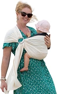 Naturioù - Simply Sling - Écharpe de Portage Bébé Simple Sans Noeud 100% Coton - Tissage Sergé Brisé - Naissance à 15kg - Écru