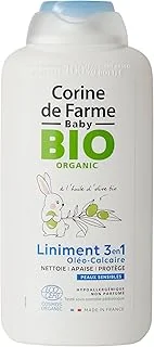 Corine de Farme - Liniment Oléo-Calcaire 3en1 BIO ECOCERT COSMOS - Nettoie, Protège, Apaise les Fesses de Bébé et Nouveau-Né - Hypoallergénique - 500 ml