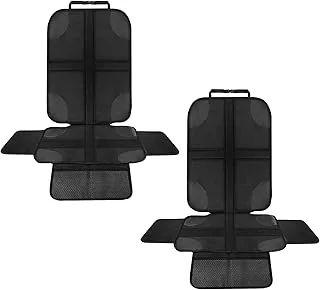 2 Pièce Protection Siege Voiture Enfant et Chien, Housse Antidérapante Universelle avec Poches de Rangement, Protege Siege Auto Facile à Nettoyer, Compatible ISOFIX, Housse Siege Auto Bebe