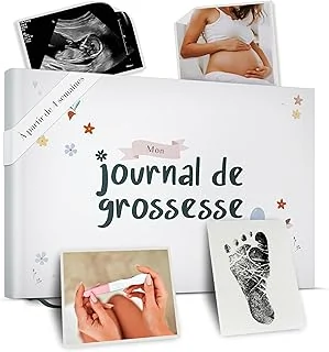 Journal de Grossesse à Offrir - Livre Grossesse de Luxe pour Futures Mamans – Carnet de Grossesse comprend Calendrier, Scrapbook, Check-list, Organisateur et Livre de Naissance Souvenirs (Animaux)