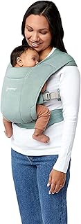 Ergobaby Embrace Porte-Bébé pour nouveau-nés dès la naissance, Porte-Bébé 2-positions Physiologique et Ergonomique Extremement Doux, Jade BCEMAJADE