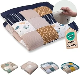 ULLENBOOM Tapis d'éveil pour bébé - 140x140 cm - Matériaux Oeko-Tex - Fabriqué en UE - Épais et doux - Motif baleine