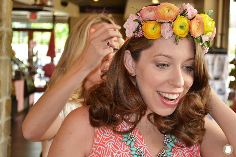 couronne de fleurs maman