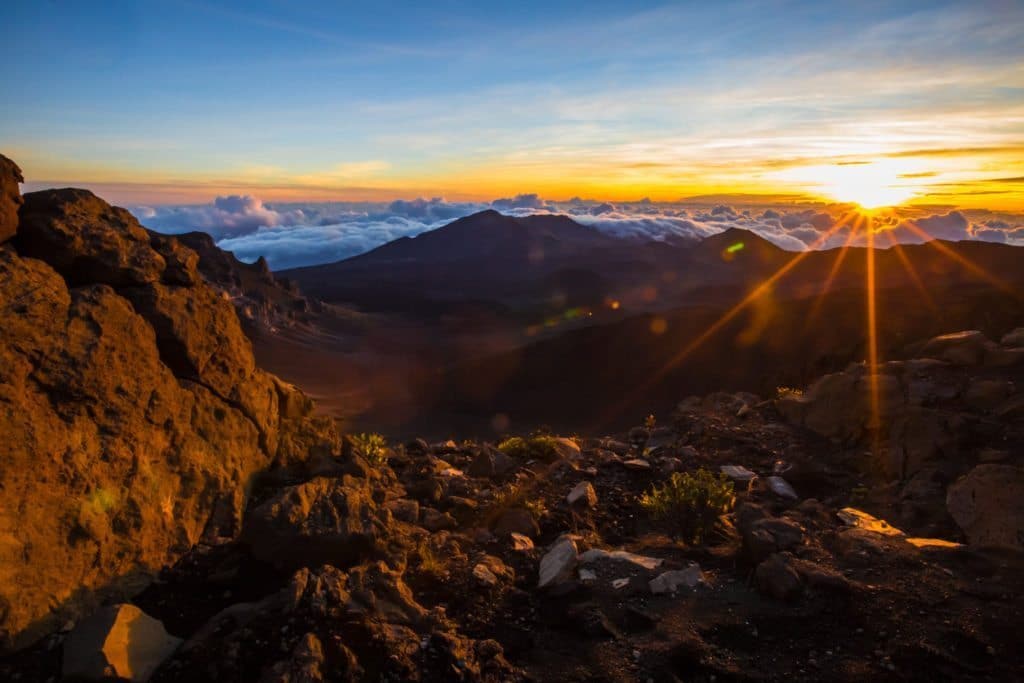 Lever de soleil au parc national de Haleakalā