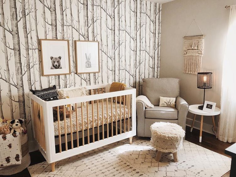 Chambre bébé thème forêt