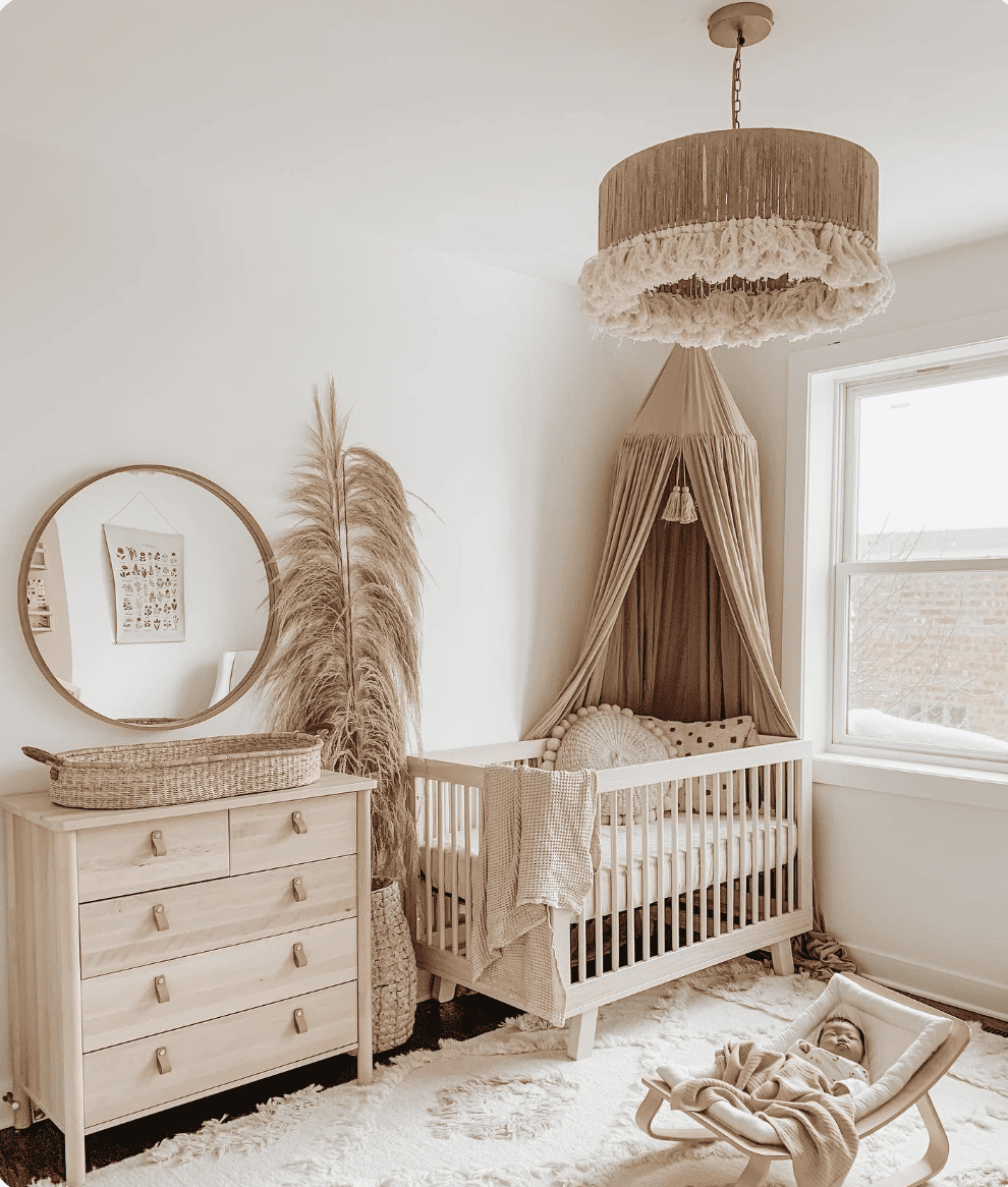 Chambre bébé style bohème