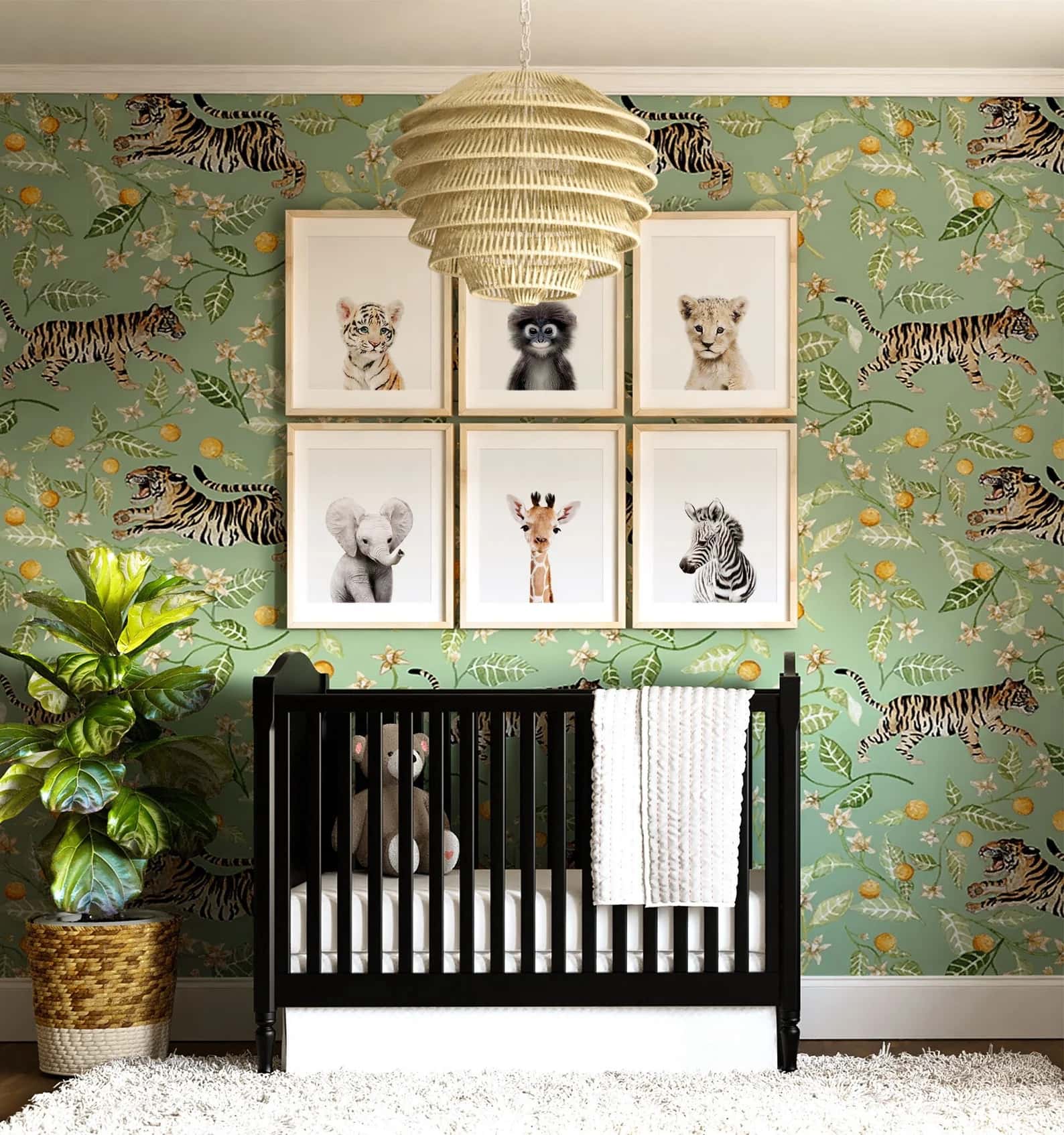 Affiches animaux safari chambre bébé