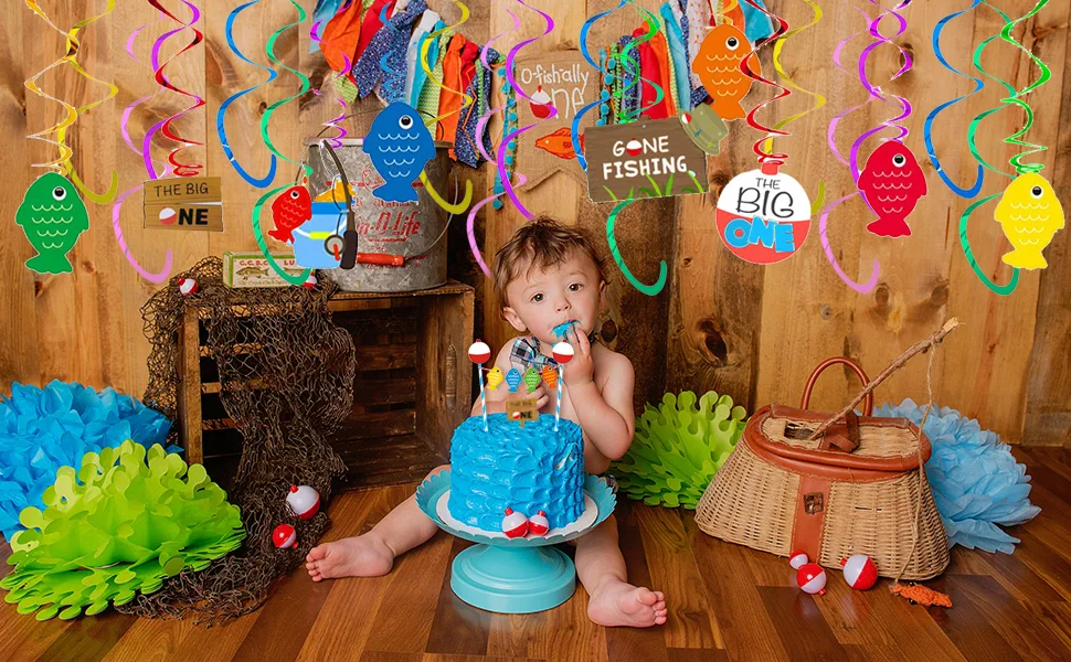 Décoration anniversaire thème pêche et océan