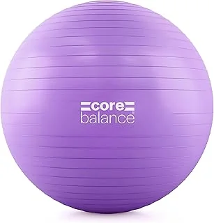 Core Balance Ballon Grossesse Anti-éclatement pour Préparation à l’Accouchement et Exercices Prénataux - Swiss Ball avec Pompe à Air - Ballon de Grossesse - Ballon Pilates (Violet)