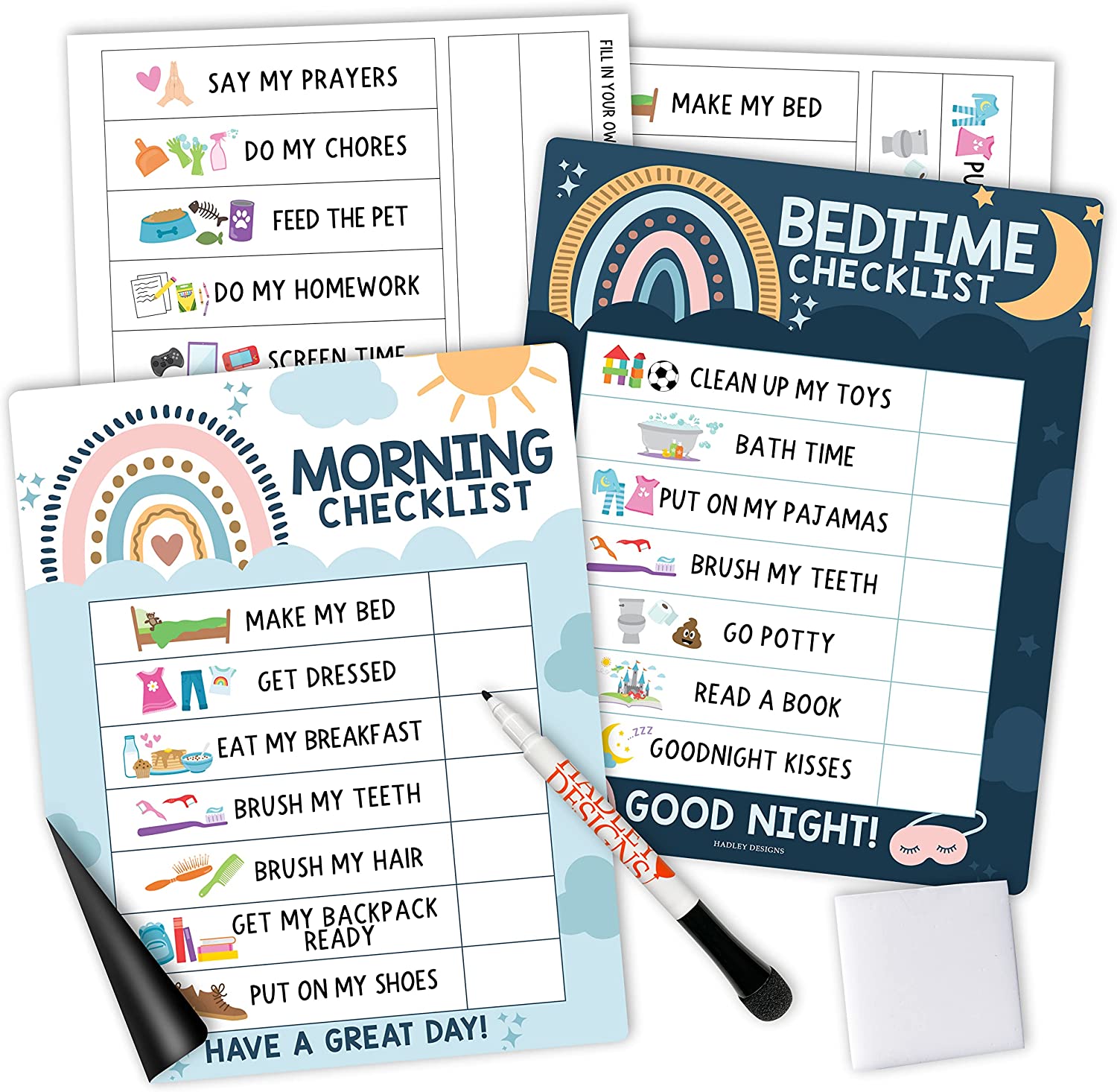 Tableau de routine matin et soir pour enfant