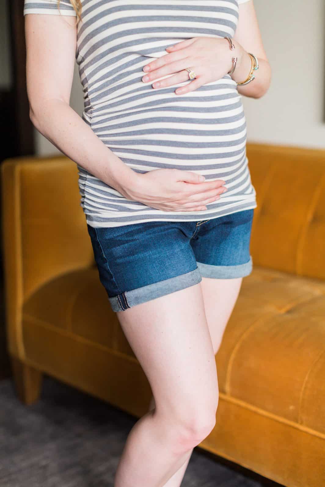Short en jean de grossesse