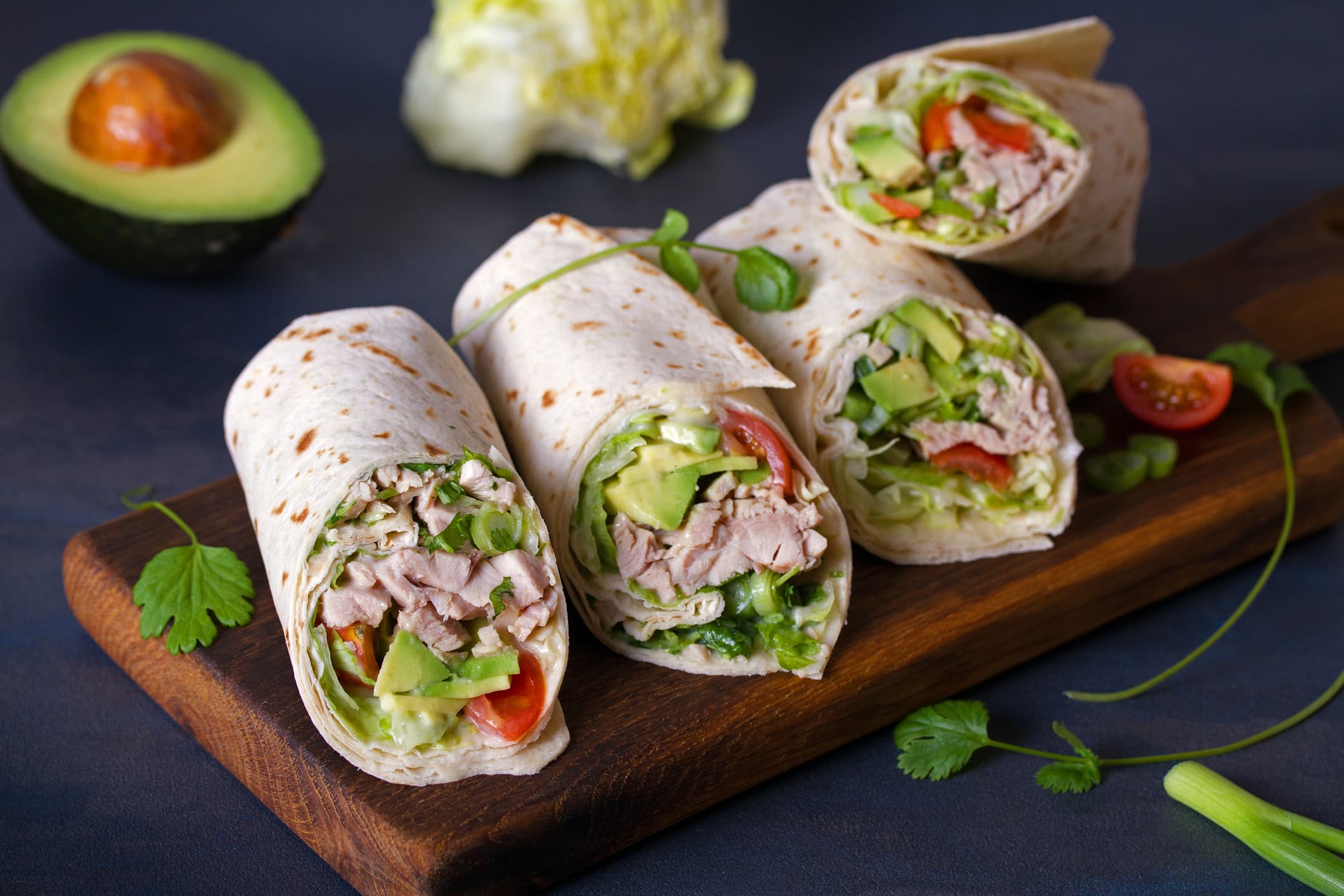 Roulés dinde avocat