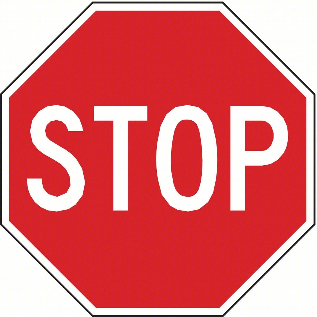 Symbole stop pour la sécurité domestique
