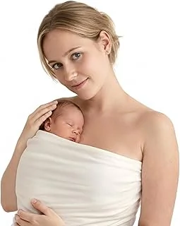 Bandeau Peau à Peau pour Nouveau-Nés - Support Kangourou - Qualité Bio, Couleur Beige, Taille M