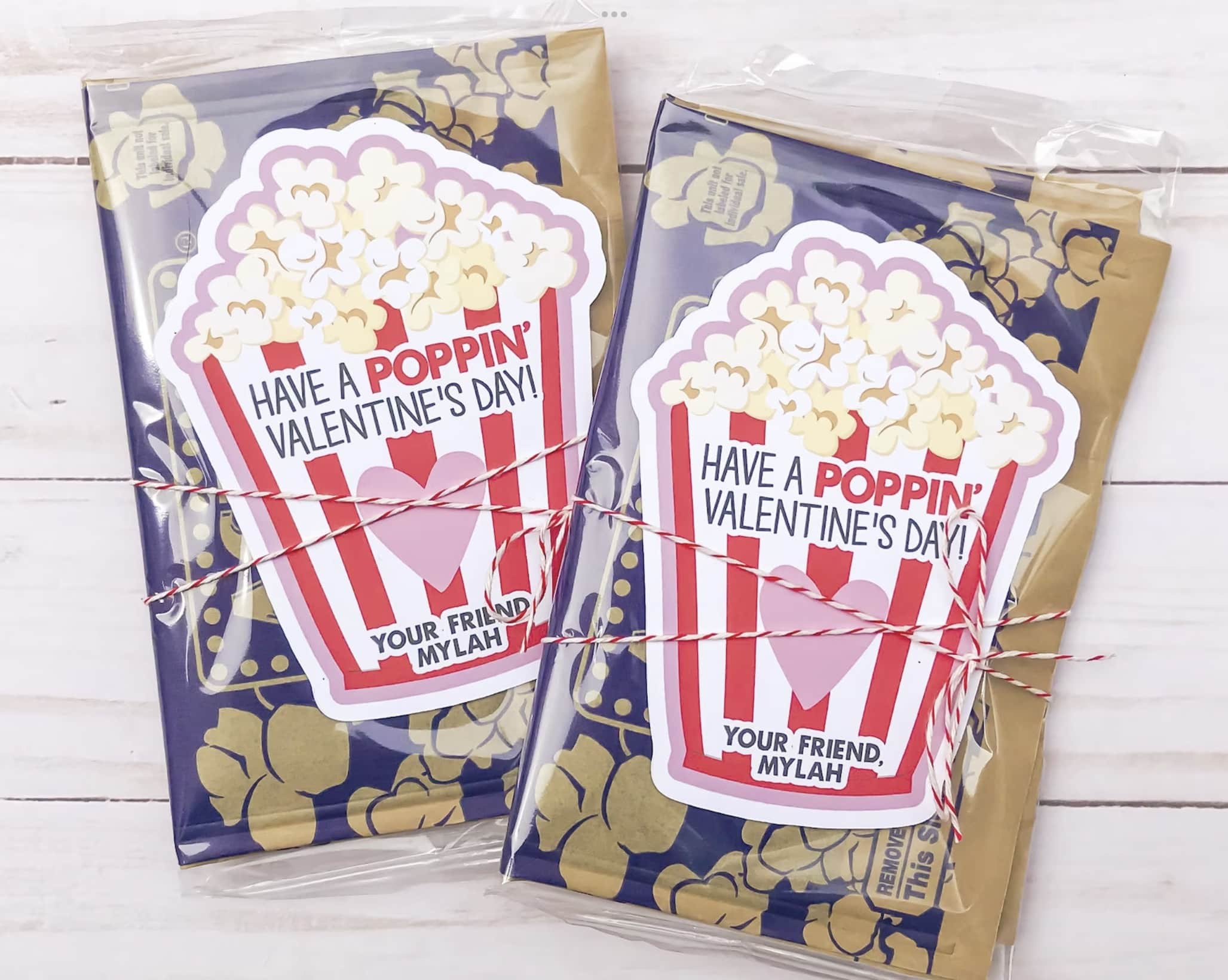 Sachet de popcorn Saint-Valentin