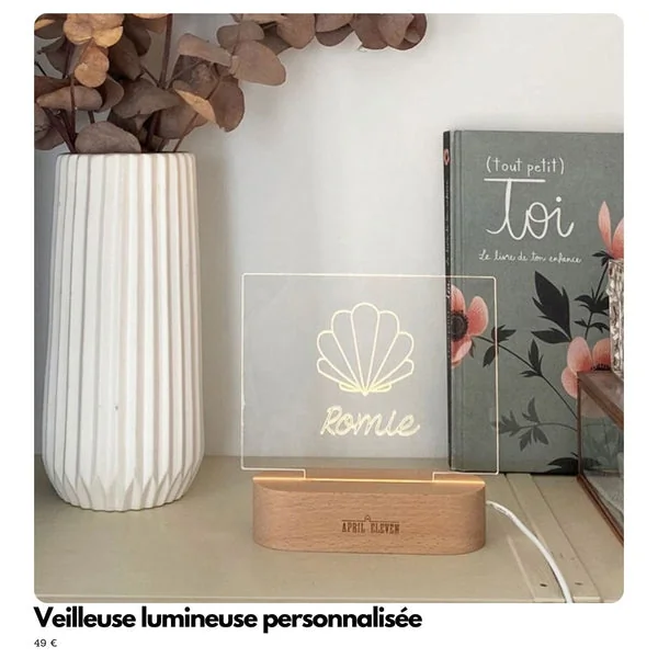 Veilleuse personnalisée avec un prénom fille rare
